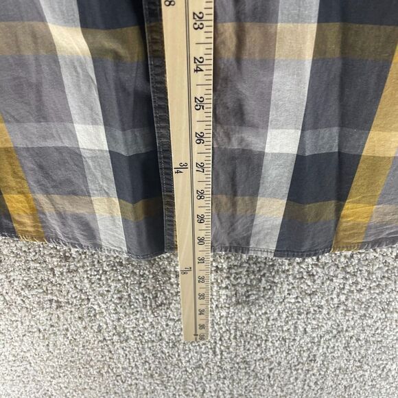 Harley Davidson Shirt Adult Medium Grey Yellow Plaid Dutton Up Casual Mens Patch - Picture 7 of 13